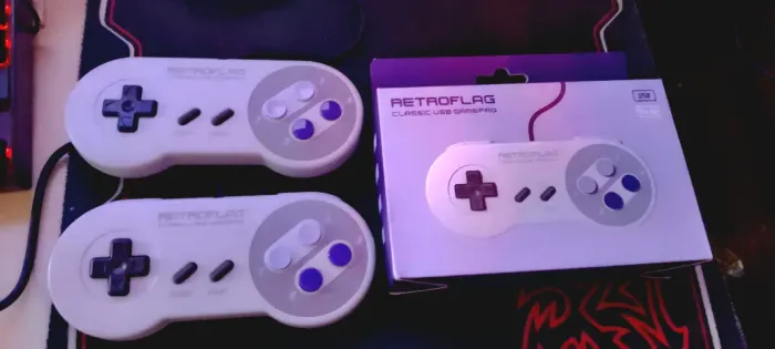 2 controle Retrofrag raros snes usb 