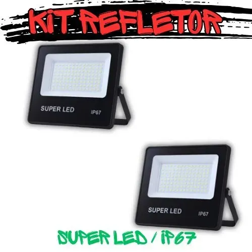 Kit 2 refletores de led novo enviamos