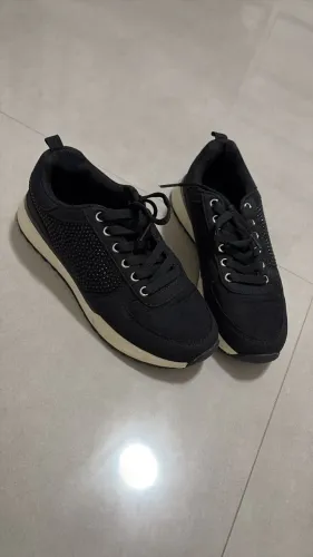 Tênis sneaker preto com glitter - Primark - Tam. 35-36