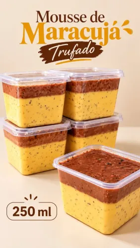 Mousse de Maracujá Trufado com Chocolate - 250ml