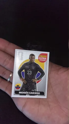 Figurinha Extra Legend Prata Moisés Caicedo Copa 2026