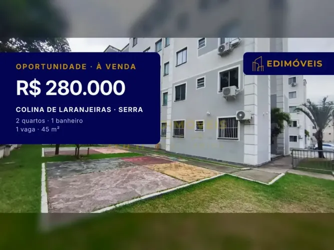 Apartamento moderno à venda no coração de Colina de Laranjeiras Serra/ES