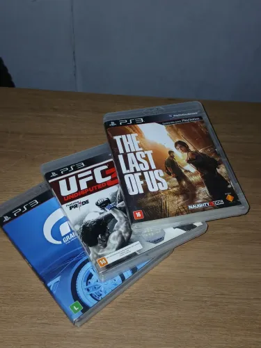 Kit 3 Jogos PS3 Originais: The Last of Us + Gran Turismo 6 + UFC 3 (Relíquias!)