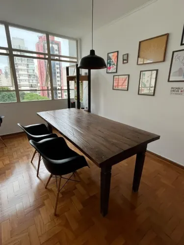 Mesa de jantar madeira maciça retangular