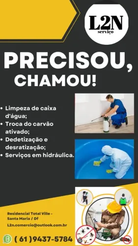 Limpeza e desinfecção de reservatórios e caixas d'água
