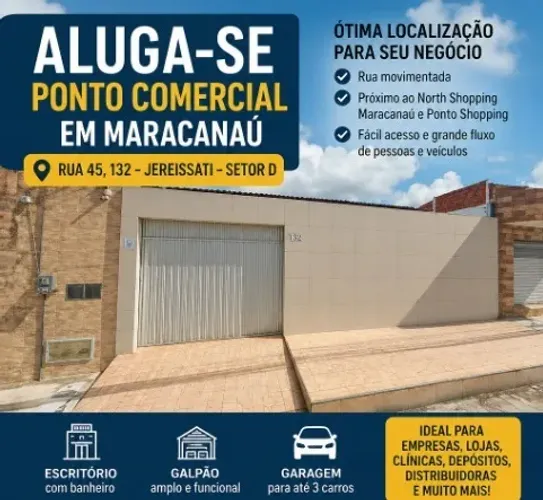 PONTO COMERCIAL PARA ALUGUEL - LOCALIZAÇÃO PRIVILEGIADA EM MARACANAÚ