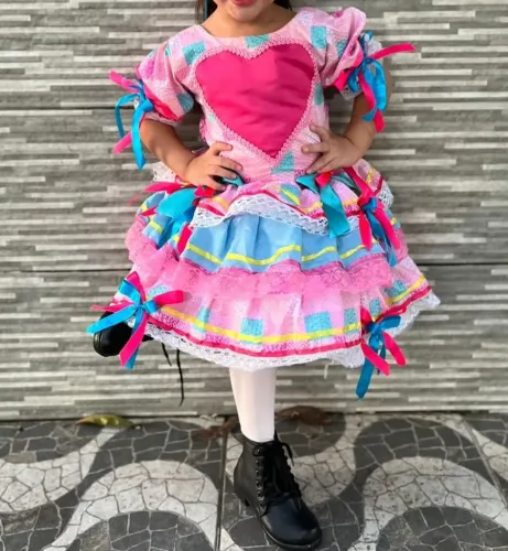 Vestido junino veste de 4 a 5 anos 
