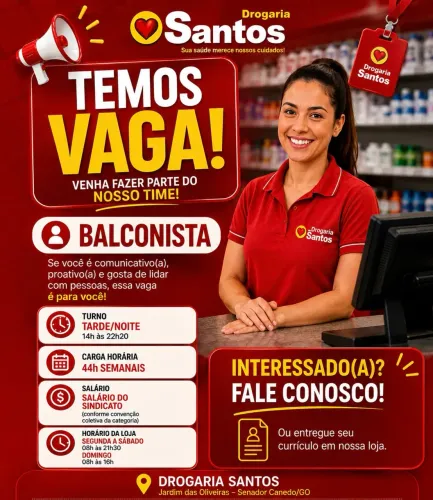 VAGA DE EMPREGO - BALCONISTA