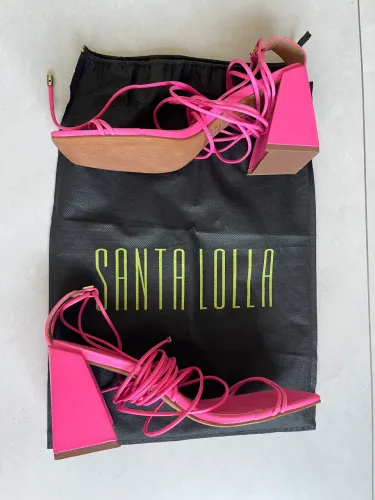 Salto Santa Lolla Rosa - Nº 35 - Usado 1x (Novo!)