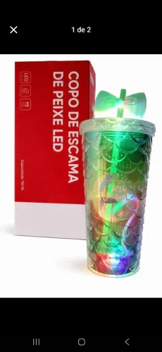 COPO DE ESCAMA COM LED.
