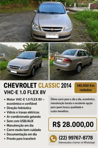 Chevrolet Classic Life/ls 1.0 VHC Flexp. 4P 2014