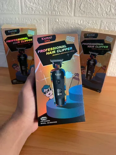 Máquina de corte e acabamentos original kemei Max ótima qualidade