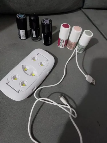 Cabine de led com 6 esmaltes em gel
