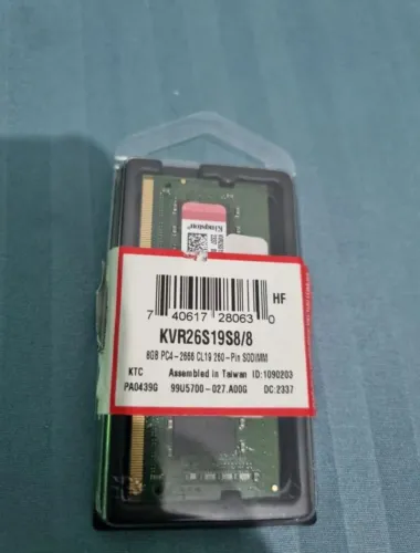 Memória Notebook 8gb DDR4 2600Mhz Kingston