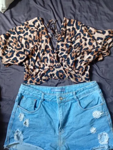 Short jeans feminino tamanho 46