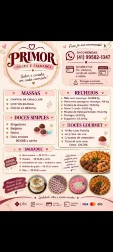 Doces e salgados e bolos para festas eventos e aniversário