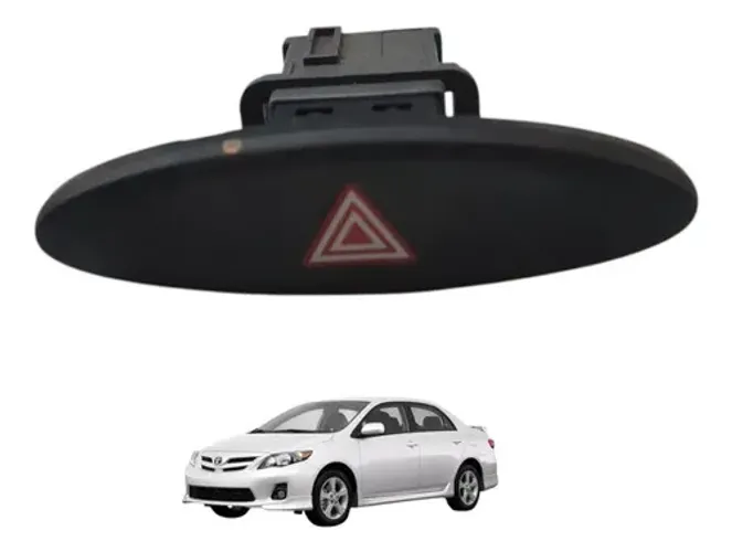 Botão Pisca Alerta Corolla 2009 A 2013 Preto