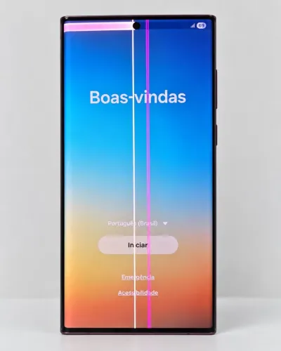 Samsung Galaxy S22 Ultra Violeta - Funcionando - Tela com Defeito