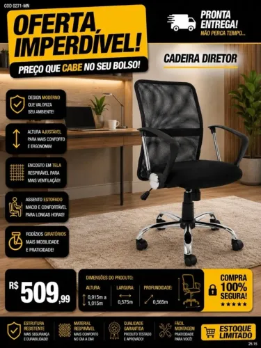 Cadeira diretor (Pague na entrega)