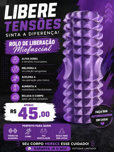 Rolo liberação miofascial