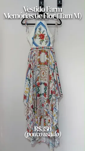 Vestido Farm Memórias de Flor - Tam