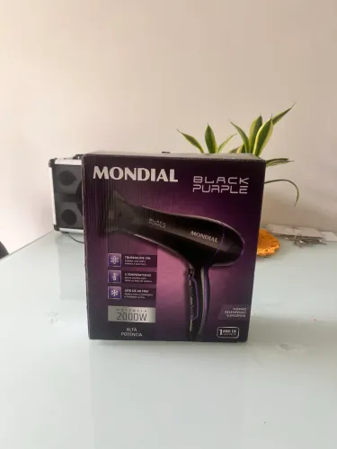 Secador de Cabelo Mondial Black Purple Novo na Caixa