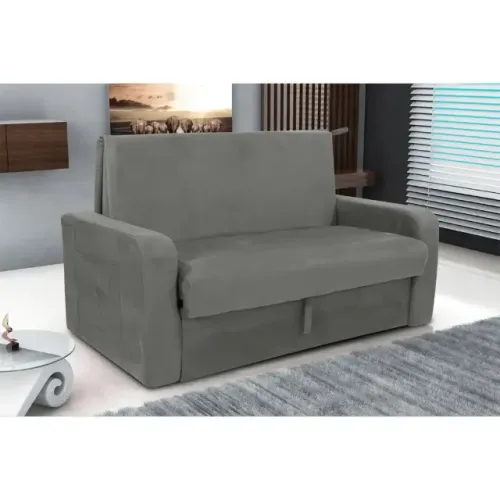 Sofá Cama Daiane com Baú 2 Lugares 140cm
