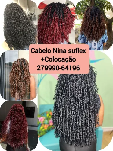 Cabelo nina suflex + colocação 