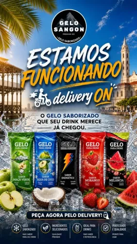 Chegou a sensação do momento Gelo saborizado para bebbidas