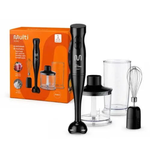 Mixer 3 em 1 Turbo 200W 127V Multi Home Duo Preto