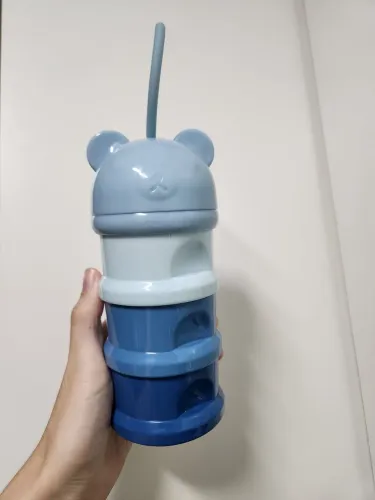 Dispenser / Porta-Leite em Pó (Urso Azul)