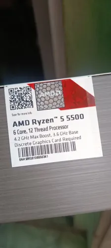Processador AMD Ryzen 5 5500 3.6GHz 4.2GHz Max Turbo Cache 16MB AM4