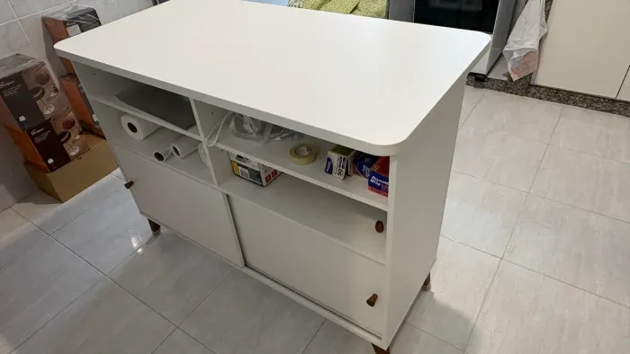 Balcão cozinha branco tok stok