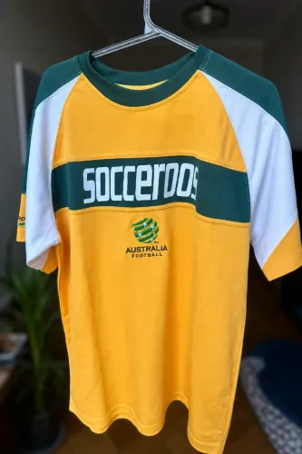 Camisa Seleção Australiana Socceroos Amarela com Verde Original - Pouco Usada