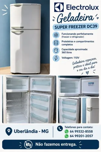 Geladeira Eletrolux Super Freezer DC39 110V