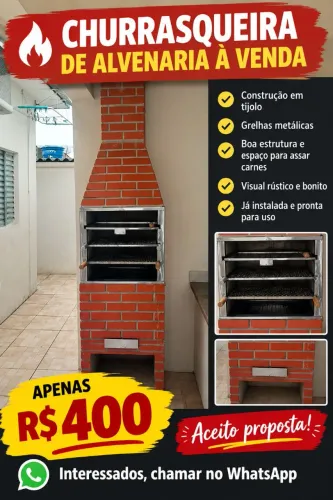 ? CHURRASQUEIRA DE ALVENARIA À VENDA ?