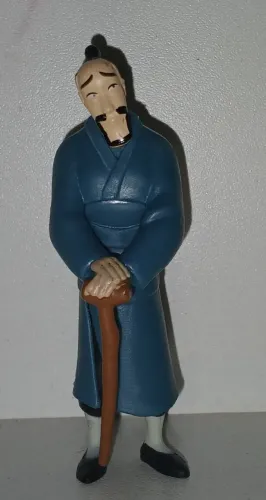 BONECO MINIATURA PAI MULAN FA ZHOU DISNEY ORIGINAL