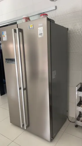 Refrigerador Midea side by side - 528L Inox