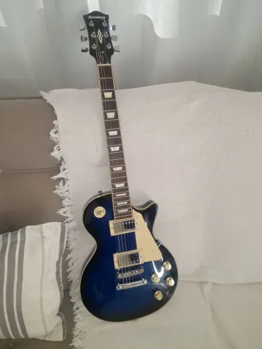 Guitarra Strinberg Les Paul LPS 230 Azul e Kit com amplificador, cabo, correia e afinador