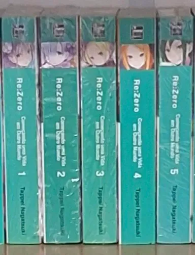 Re:Zero Light Novel Volumes 1 ao 5 lacrados