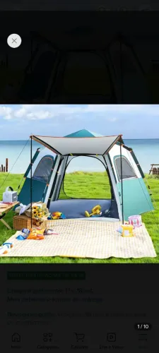 Vendo uma barraca de camping capacidade 4 a 5 pessoas está nova por 200,00