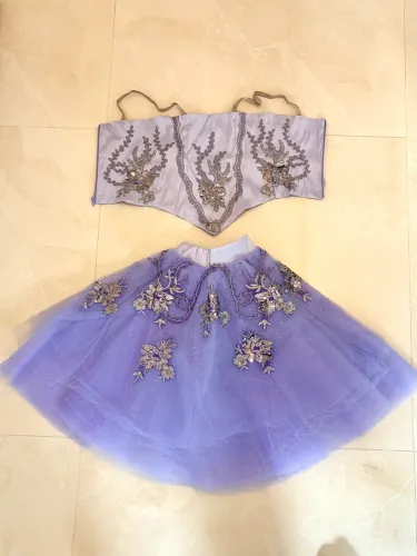 Figurino bordado fada lilás ballet adulto