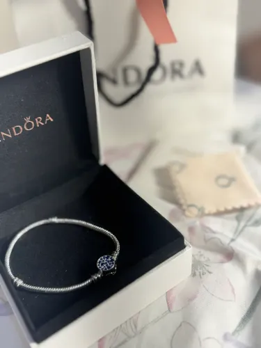 Pandora banhada a prata 925 18,5cm