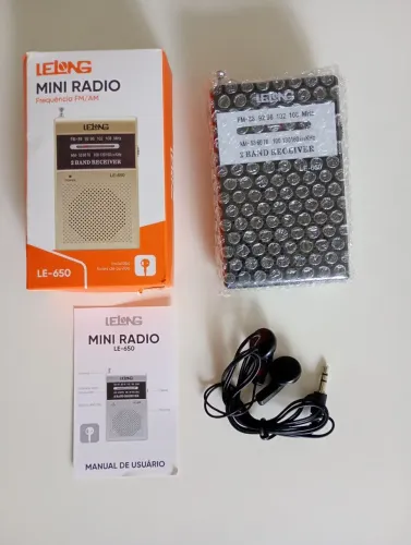 Mini Rádio De Bolso Am Fm Com Fone Portátil Clássico A Pilha