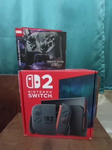 Nintendo Switch 2, com 2 controles e 5 jogos