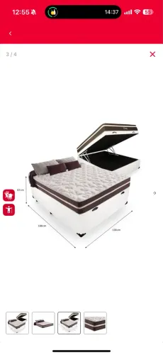 Cama baú ( base + colchão) de casal