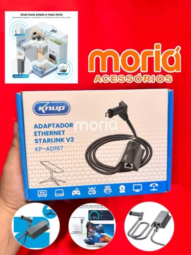 Adaptador Ethernet Starlink V2 Rj45 Gigabit Knup Kp-AD167