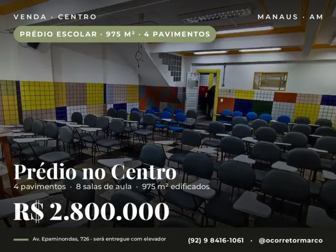 VENDO PRÉDIO ESCOLAR - CENTRO - 975 M²