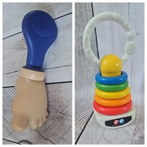 Chacoalho Fisher Price e pezinho mordedor