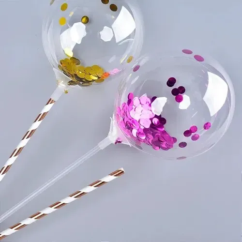 Balão Bubble Transparente Kit 50 Unidades 10 Polegadas
